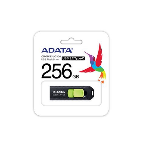 ADATA | FlashDrive | UC300 | 256 GB | USB 3.2 Gen 1 | Black/Green - 2